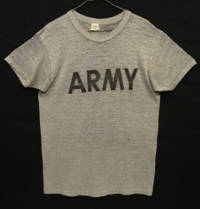 画像1: 80'S CHAMPION "ARMY" トリコタグ シングルステッチ 半袖 Tシャツ ヘザーグレー USA製 (VINTAGE)