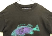 他の写真1: 80'S FISH PRINT シングルステッチ 半袖 Tシャツ フェードブラック USA製 (VINTAGE)