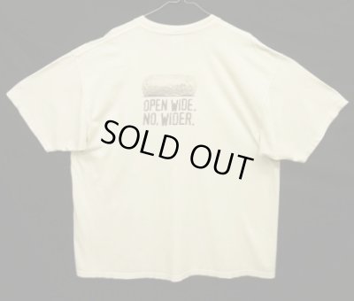 画像1: CHIPOTLE "OPEN WIDE.NO,WIDER" 両面プリント 半袖Tシャツ ホワイト (USED)