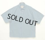 80'S BANANA REPUBLIC 旧タグ コットン 半袖 ボックスシャツ ブルー (VINTAGE)