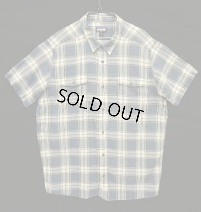 画像1: PATAGONIA オーガニックコットン 半袖 シャツ チェック柄 (USED)