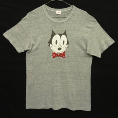 画像1: 80'S LEVIS "FELIX THE CAT" シングルステッチ 半袖 Tシャツ ヘザーグレー (VINTAGE)
