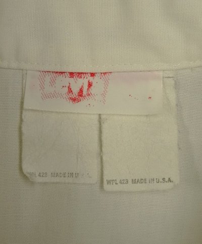 画像2: 80'S LEVIS コットン 長袖 ウエスタンシャツ ホワイト USA製 (VINTAGE)