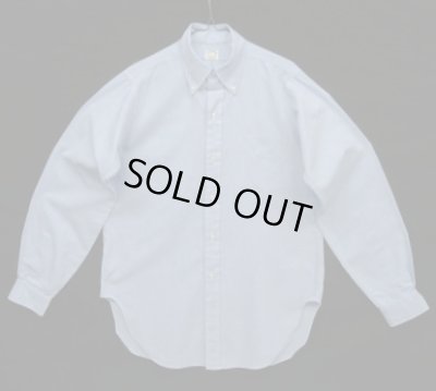 画像1: 60'S BROOKS BROTHERS "BROOKSWEAVE" 6ボタン オックスフォード BDシャツ ブルー USA製 (VINTAGE)