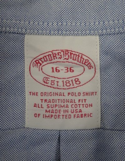 画像2: 90'S BROOKS BROTHERS オックスフォード BDシャツ ブルー USA製 (VINTAGE)
