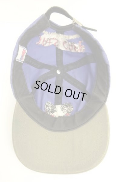 画像5: JAE'S CAFE 6パネル ツートンカラー ベースボールキャップ カーキ/ブルー USA製 (USED)