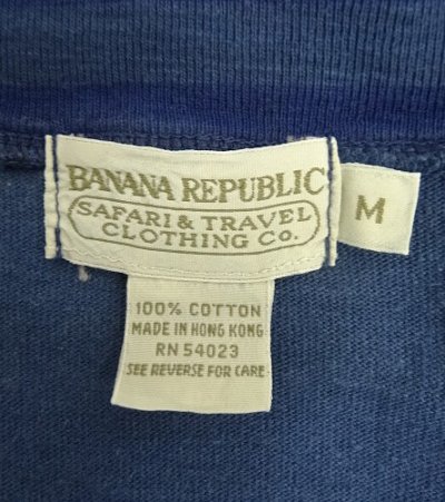 画像2: 80'S BANANA REPUBLIC タートルネック 長袖 Tシャツ インディゴ/ボーダー (VINTAGE)