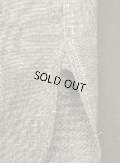 画像5: 90'S RALPH LAUREN "DONINGTON" シャンブレー チンスト＆マチ付き 長袖 ワークシャツ ブラック (VINTAGE)