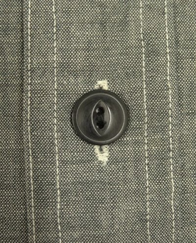 画像4: 90'S RALPH LAUREN "DONINGTON" シャンブレー チンスト＆マチ付き 長袖 ワークシャツ ブラック (VINTAGE)