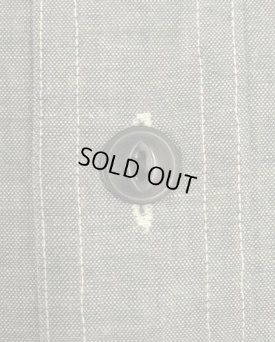 画像4: 90'S RALPH LAUREN "DONINGTON" シャンブレー チンスト＆マチ付き 長袖 ワークシャツ ブラック (VINTAGE)