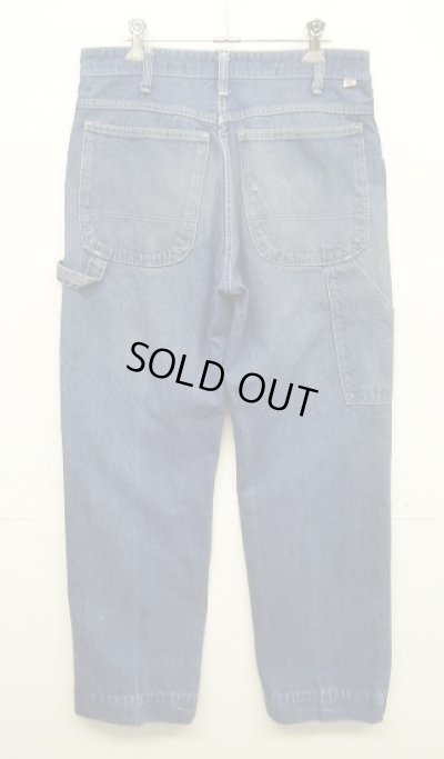画像4: 80'S DICKIES チビタグ デニム ペインターパンツ インディゴ 42TALONジップ W32L32 USA製 (VINTAGE)