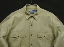 他の写真1: 90'S RALPH LAUREN "RANGER" コットンツイル 長袖 ワークシャツ カーキ (VINTAGE)