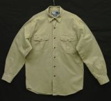 90'S RALPH LAUREN "RANGER" コットンツイル 長袖 ワークシャツ カーキ (VINTAGE)