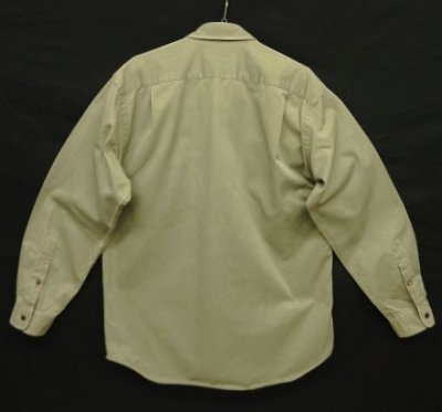 画像3: 90'S RALPH LAUREN "RANGER" コットンツイル 長袖 ワークシャツ カーキ (VINTAGE)