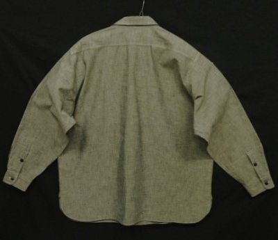 画像6: 90'S RALPH LAUREN "DONINGTON" シャンブレー チンスト＆マチ付き 長袖 ワークシャツ ブラック (VINTAGE)