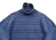 他の写真1: 80'S BANANA REPUBLIC タートルネック 長袖 Tシャツ インディゴ/ボーダー (VINTAGE)