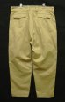 画像3: 50'S フランス軍 M52 プリーツ入り チノパンツ ベージュ 26 (MINT CONDITION) (3)