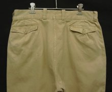他の写真3: 50'S フランス軍 M52 プリーツ入り チノパンツ ベージュ 35 (VINTAGE)
