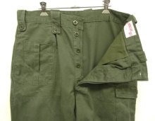 他の写真1: 70'S ベルギー軍 "左右非対称ポケット" プリーツ入り カーゴパンツ ミリタリーグリーン 6FF (VINTAGE)
