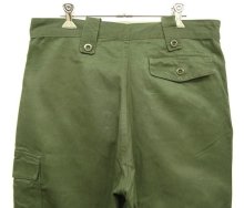 他の写真3: 70'S ベルギー軍 "左右非対称ポケット" プリーツ入り カーゴパンツ ミリタリーグリーン 5DE (VINTAGE)