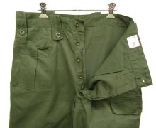 他の写真1: 70'S ベルギー軍 "左右非対称ポケット" プリーツ入り カーゴパンツ ミリタリーグリーン 5DE (VINTAGE)