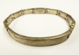 シルバー925 IDブレスレット シルバー メキシコ(TAXCO)製 (VINTAGE)