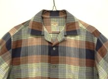他の写真1: 50'S McGREGOR コットン 長袖 オープンカラーシャツ チェック柄 USA製 (VINTAGE)