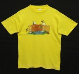 90'S PROFILE PRINTS INC "OREGON" シングルステッチ 半袖 Tシャツ イエロー USA製 (VINTAGE)