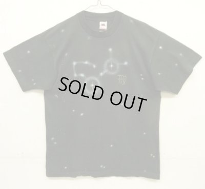画像1: 90'S VIRGO シングルステッチ 全面プリント 半袖 Tシャツ ブラック USA製 (VINTAGE)