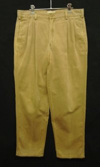 90'S LL Bean コットン ツープリーツ チノパンツ タン (VINTAGE)