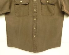 他の写真3: 00'S LL Bean コットン 半袖 ワークシャツ ブラウン (VINTAGE)
