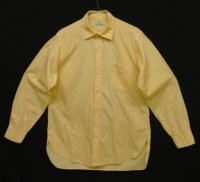 60'S TURNER FAGMAN 6ボタン マチ付き 長袖 ポプリンシャツ イエロー (VINTAGE)