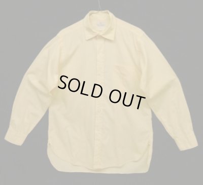 画像1: 60'S TURNER FAGMAN 6ボタン マチ付き 長袖 ポプリンシャツ イエロー (VINTAGE)