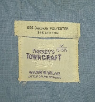 画像2: 60'S TOWNCRAFT "PENN-PREST" 半袖 オープンカラーシャツ ライトブルー (VINTAGE)