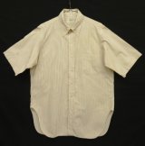60'S ALFRED'S 6ボタン ポプリン 半袖 BDシャツ ストライプ柄 (VINTAGE)