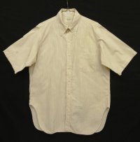 60'S ALFRED'S 6ボタン ポプリン 半袖 BDシャツ ストライプ柄 (VINTAGE)