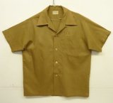 60'S TOWNCRAFT "PENN-PREST" 半袖 オープンカラーシャツ カーキ (VINTAGE)
