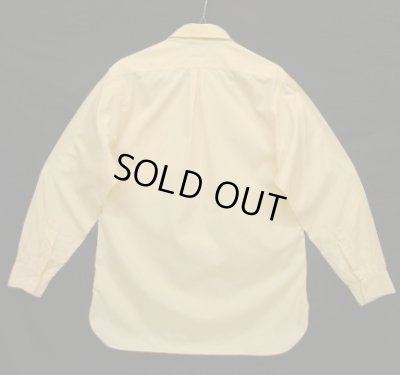 画像4: 60'S TURNER FAGMAN 6ボタン マチ付き 長袖 ポプリンシャツ イエロー (VINTAGE)