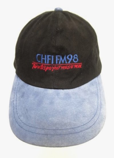 画像2: CHFI FM98 6パネル スウェード/コットン ツートンカラー ベースボールキャップ ブラック/ブルー (USED)