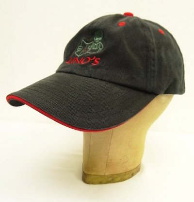画像1: LINO'S 6パネル ベースボールキャップ ブラック (USED)