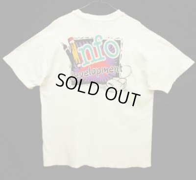 画像1: 90'S DELL 両面プリント シングルステッチ 半袖 Tシャツ ホワイト USA製 (VINTAGE)