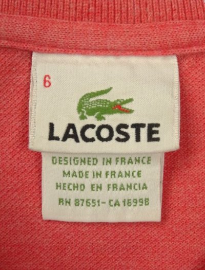 画像2: 90'S CHEMISE LACOSTE ポロシャツ コーラルレッドメランジ フランス製 (VINTAGE)