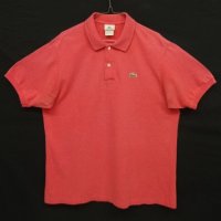 90'S CHEMISE LACOSTE ポロシャツ コーラルレッドメランジ フランス製 (VINTAGE)
