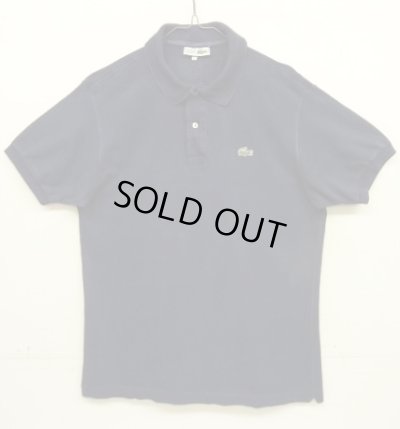 画像1: 70'S CHEMISE LACOSTE "T.I.M S.A.製" ポロシャツ ネイビー フランス製 (VINTAGE)