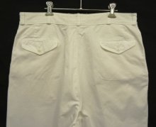 他の写真3: 50'S アメリカ軍 USMC コットン100% ボタンフライ チノパンツ ホワイト W38L33 (VINTAGE)