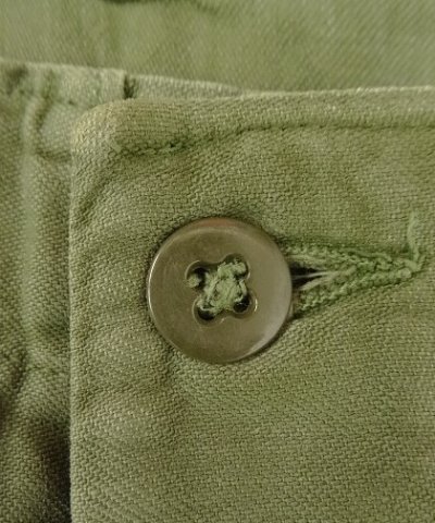 画像3: 60'S アメリカ軍 US ARMY "OG107" 初期モデル コットンサテン 平ボタン ベイカーパンツ (VINTAGE)