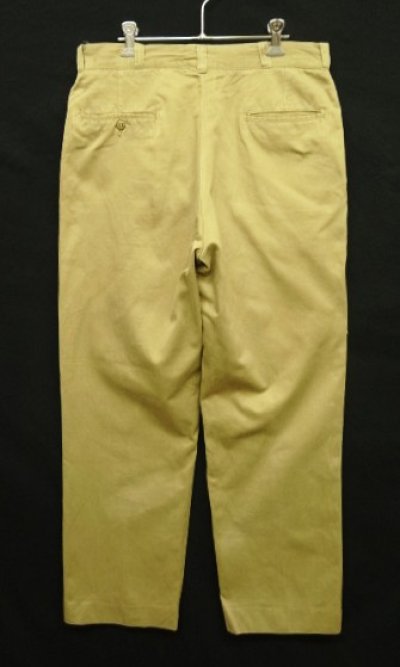 画像4: 60'S アメリカ軍 US ARMY コットン100% チノパンツ WALDES製アルミジップ W34L31 (VINTAGE)