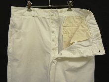 他の写真1: 50'S アメリカ軍 USMC コットン100% ボタンフライ チノパンツ ホワイト W38L33 (VINTAGE)