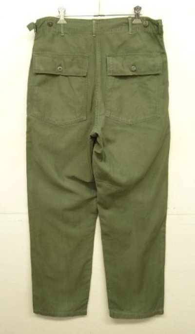 画像5: 60'S アメリカ軍 US ARMY "OG107" 初期モデル コットンサテン 平ボタン ベイカーパンツ (VINTAGE)