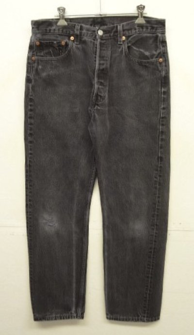 画像1: 90'S LEVIS 501 デニム ブラック USA製 W33L30 (VINTAGE)